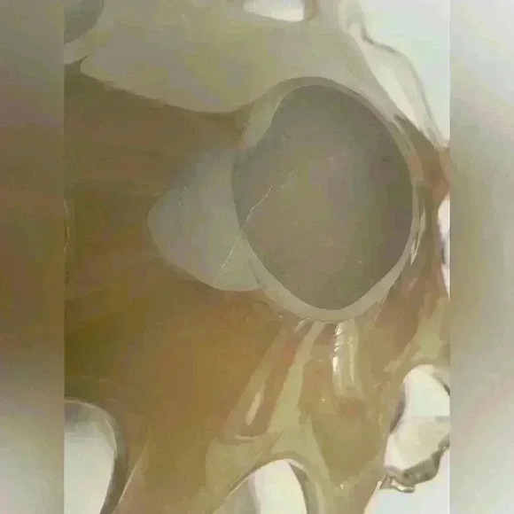 Decorative 8 Point Blown Glass Bowl/Dish Murano Style Opal/Pearl Art - Picture 7 of 10